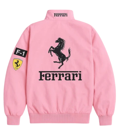 F*RRARI F1 Vintage Racing Jacket - Pink Edition - VELOCE