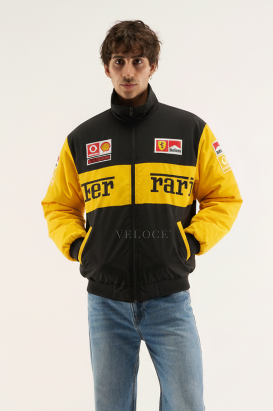 F*RRARI F1 Vintage Racing Jacket - Yellow Edition - VELOCE